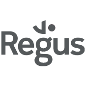 Logo gris de Regus